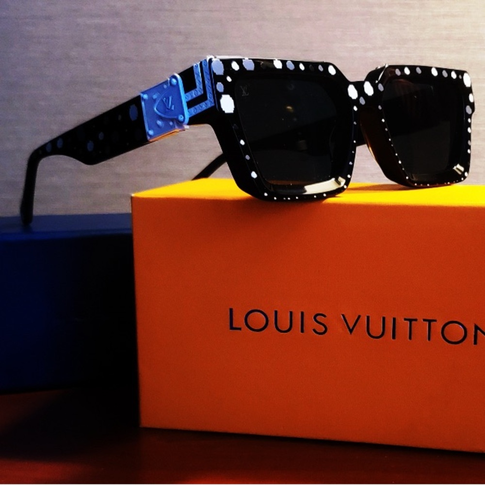 Yayoi Kusama1.1 Millionaire Sunglasses Black White Polka Dot Embossed Jacquard - Picture 3 of 11